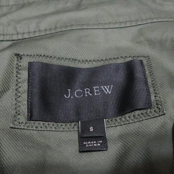 J Crew Military Rain Jacket Womens Small Hooded Water Resistant Olive B7871 - Picture 4 of 9